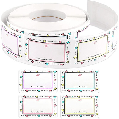 250 buc. Etichete autocolante goale DIY, detașabile, frigider, bucătărie, pentru depozitarea alimentelor, etichete autocolante din hârtie, etichete scrise de mână, date autocolante