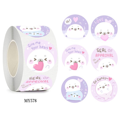 100-500 buc. Autocolante Kawaii cu animale pentru copii Notebook Scrapbooking Decor Autocolante Papetarie Decorare cadou Plic Etichetă sigilată