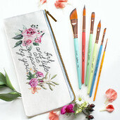 6 tk akvarellmaalipintsli komplekt, mitmeotstarbeline juuksepintsel koos lõuendikotiga akrüülkunstitarbed