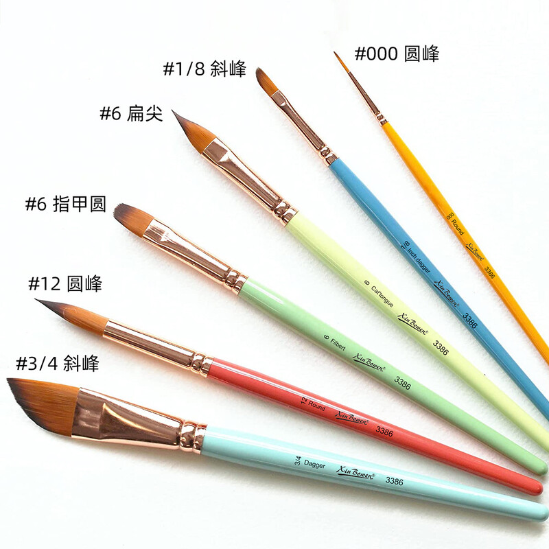 6 tk akvarellmaalipintsli komplekt, mitmeotstarbeline juuksepintsel koos lõuendikotiga akrüülkunstitarbed