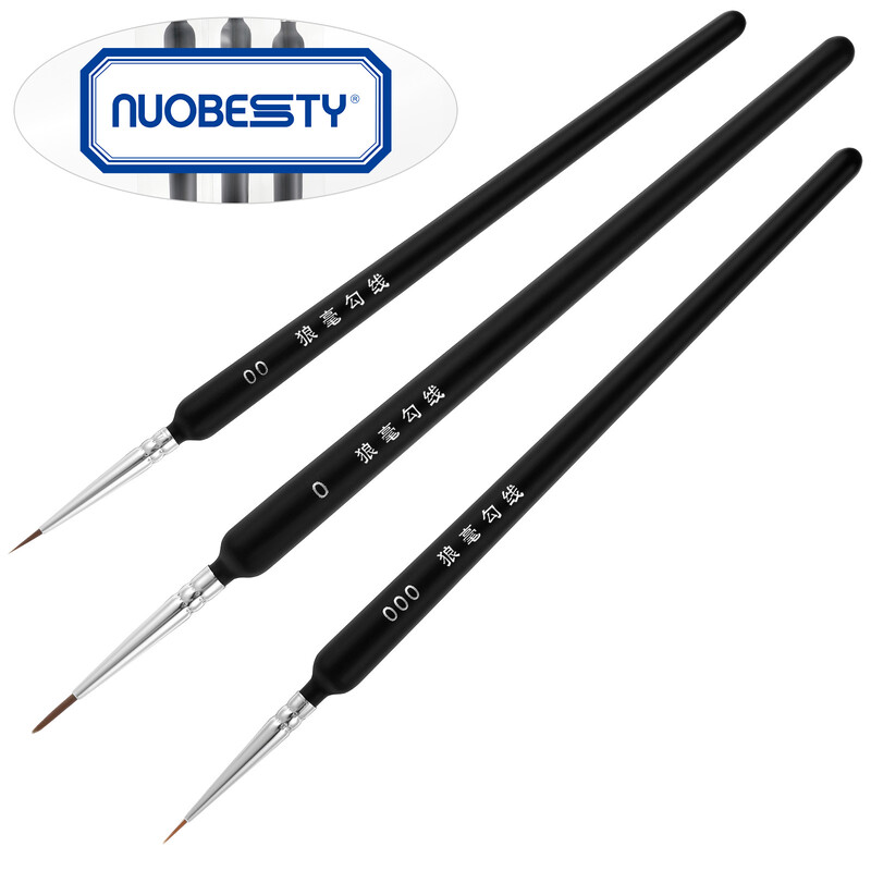 3 τμχ Πινέλα ζωγραφικής Fine Dry Miniature Painting Micro Manicure Μικροσκοπικές λεπτομέρειες Ξύλινο παιδί για παιδιά