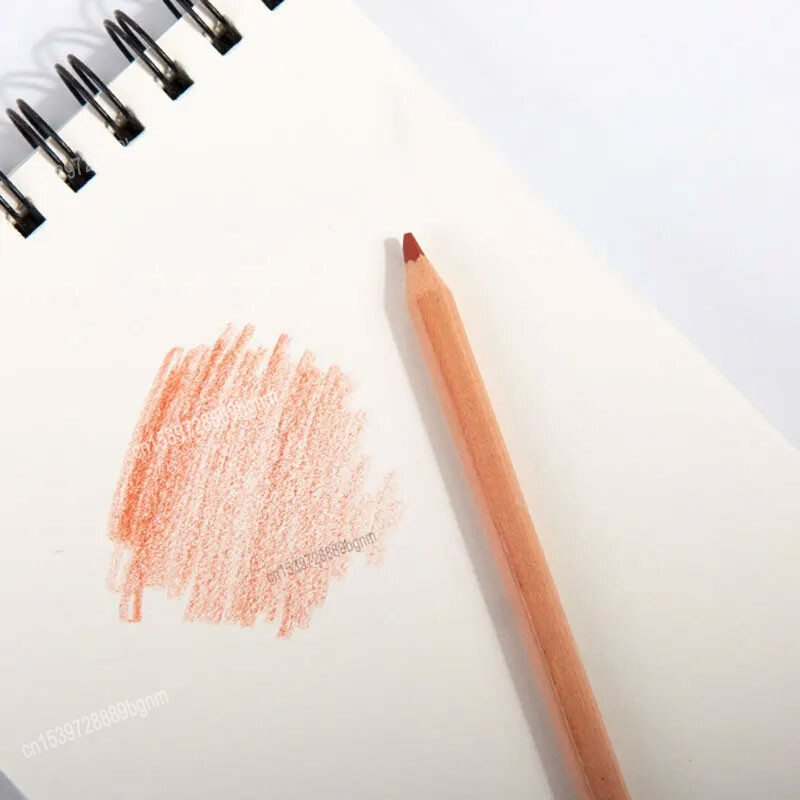 Професионален комплект от 12 бр. Цветни нюанси на кожата Мек пастелен молив 4,0 мм оловна сърцевина за портретно изкуство Рисуване Скициране на графити Детски подарък