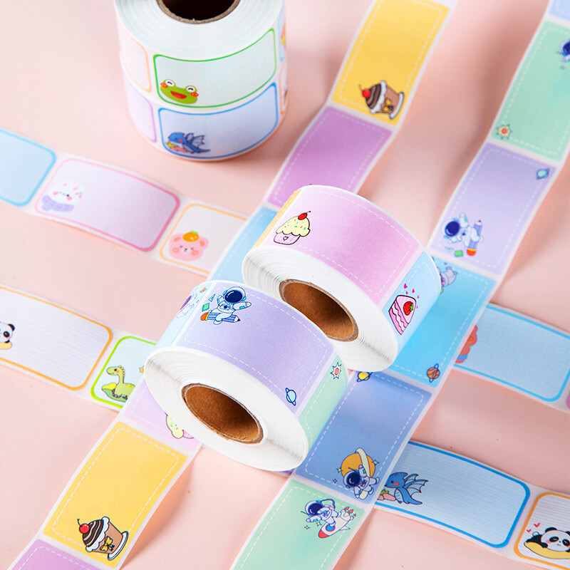 Multifilmi nimesildi kleebis Veekindlad isekleepuvad kleebised Laste nimeraamatu klassifikatsioon Allkirja kleebis tühi märkme silt