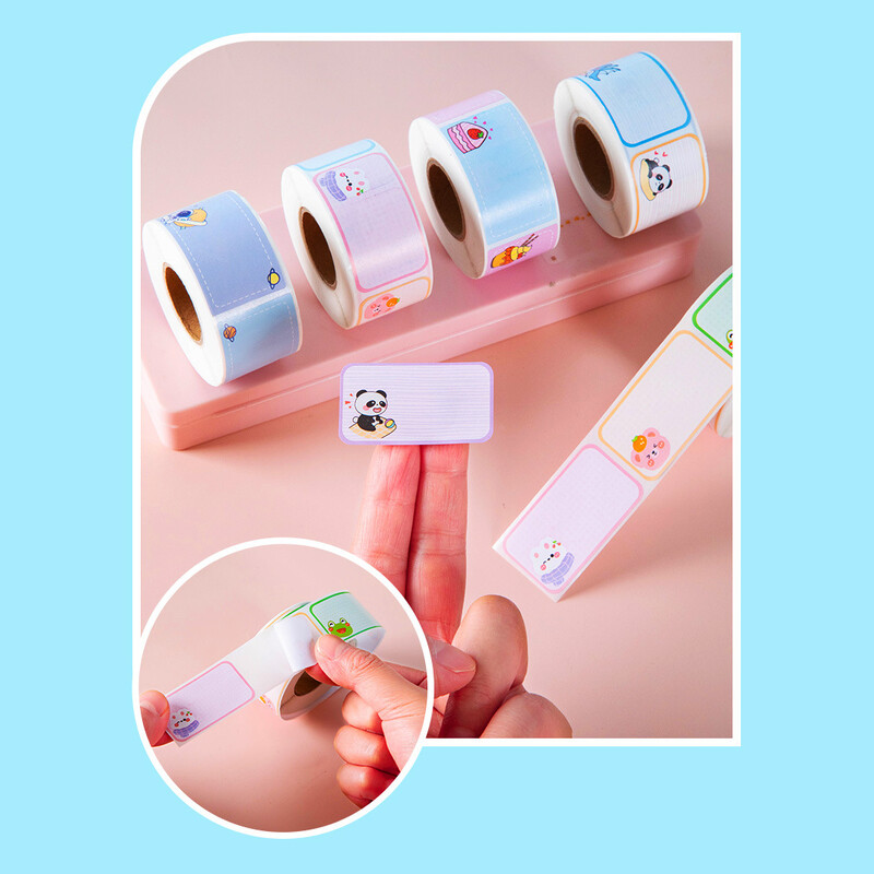 Multifilmi nimesildi kleebis Veekindlad isekleepuvad kleebised Laste nimeraamatu klassifikatsioon Allkirja kleebis tühi märkme silt