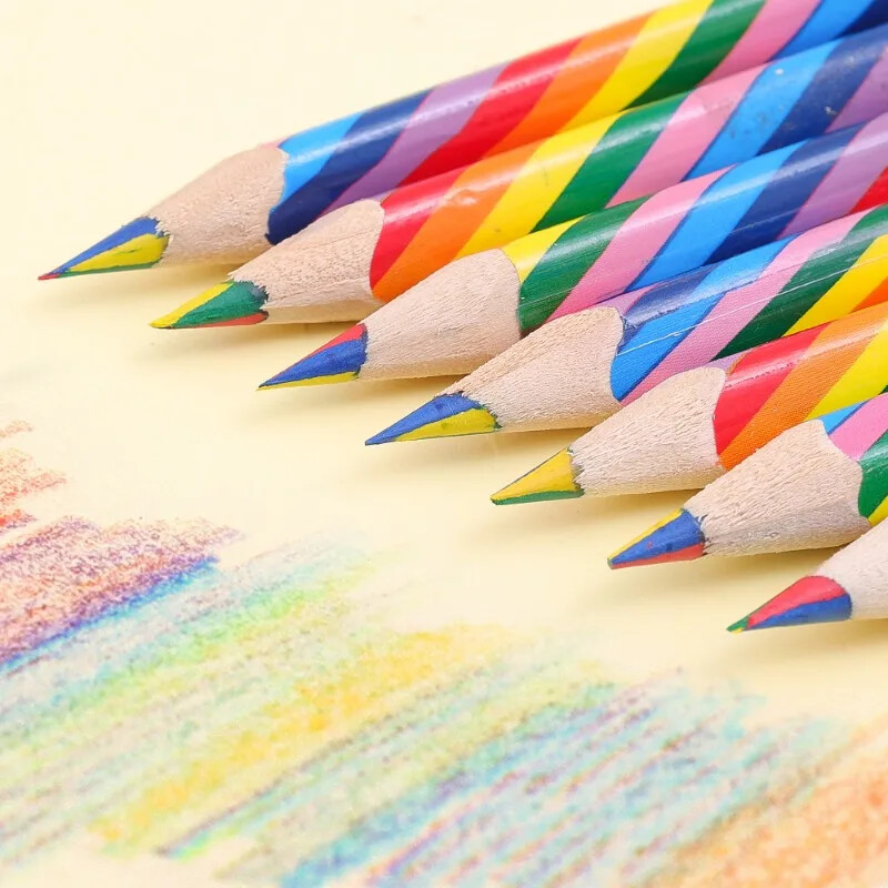 4-1 ks 4 farby gradientné dúhové ceruzky pastelky perá pre študentov deti darček farebné ceruzky umenie maľba kreslenie papiernictvo