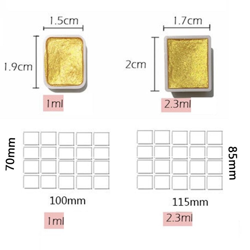 20 värvi pärlmuttervärvi akvarellvärvide komplekt metallikvärvide säraga akvarellvärvide palett Kunstitarbed kaasaskantavad