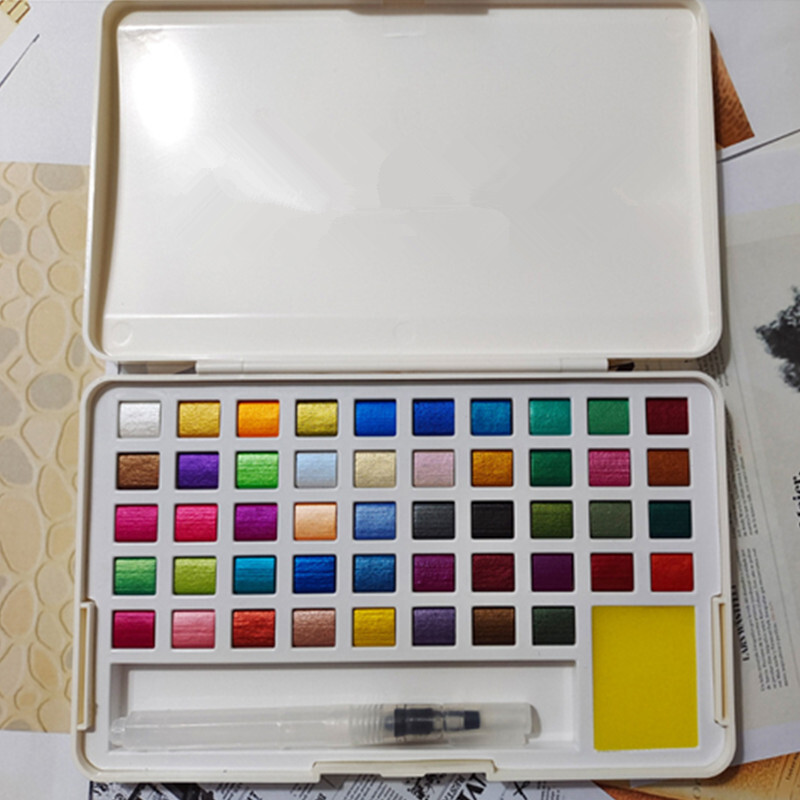 Nail Solid Pigment Akvarell Sinine Metallik Värv Joonis Kroomi Sära pulber Lilled Dekoratsioon Küünepigment