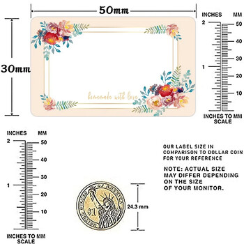 50/100/250PCS Flowers Name Lables Sunflowers Συσκευασία Αυτοκόλλητο Ρολό Αυτοκόλλητα ημερομηνίας Ψυγείο Καταψύκτης Αποθήκευση τροφίμων Μικρό