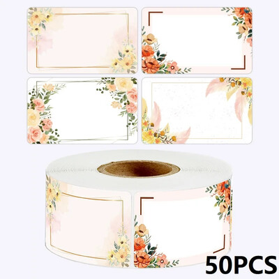 50/100/250PCS Flowers Name Lables Sunflowers Συσκευασία Αυτοκόλλητο Ρολό Αυτοκόλλητα ημερομηνίας Ψυγείο Καταψύκτης Αποθήκευση τροφίμων Μικρό