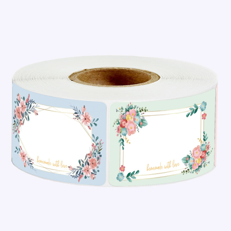 50/100/250PCS Flowers Name Lables Sunflowers Συσκευασία Αυτοκόλλητο Ρολό Αυτοκόλλητα ημερομηνίας Ψυγείο Καταψύκτης Αποθήκευση τροφίμων Μικρό