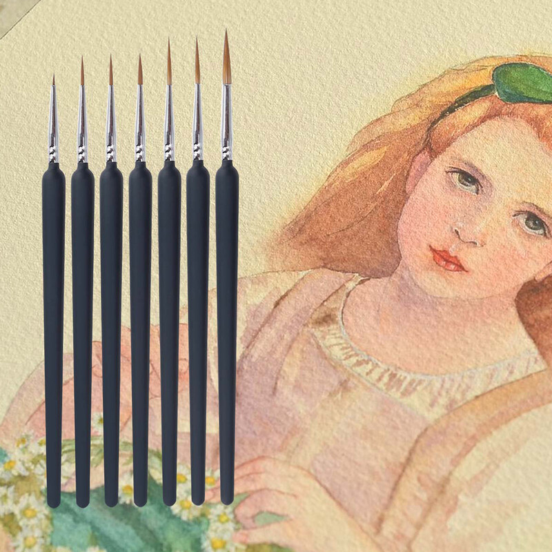 9 бр. Четки за рисуване Писалка за рисуване на линии Преносима четка за рисуване Малки аксесоари за рисуване с маслени бои Дървени водни бои Дете