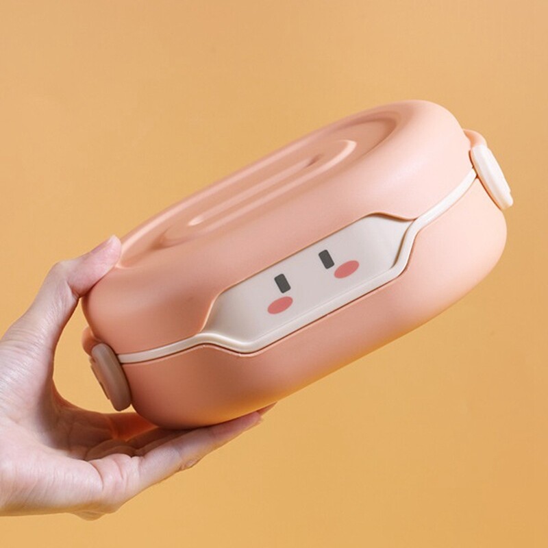 Cutie Bento de prânz pentru copii Recipient de prânz rezistent la scurgeri, congelabil-pentru salată, sandviș, fructe