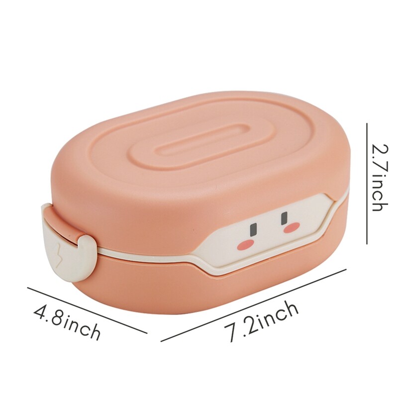 Cutie Bento de prânz pentru copii Recipient de prânz rezistent la scurgeri, congelabil-pentru salată, sandviș, fructe