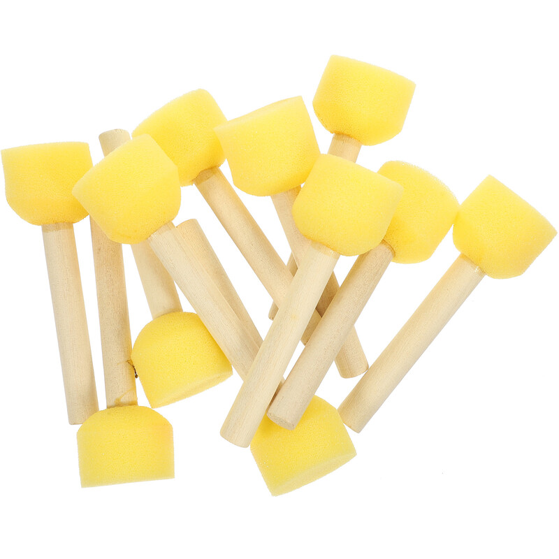 20 tk ümmargune seenepea käsn maalimiseks laste väikelapse vahtpintslid 860X300X300cm puit