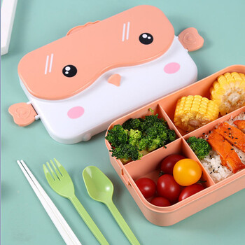 Cute School Kids Bento Lunch Box Ορθογώνιο στεγανό πλαστικό Anime Φορητό δοχείο φαγητού μικροκυμάτων Σχολικό κουτί μεσημεριανού γεύματος για παιδιά