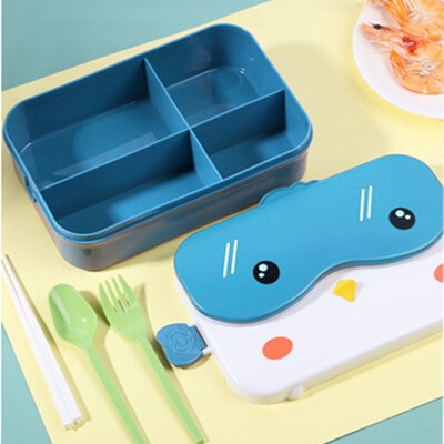 Cute School Kids Bento Lunch Box Ορθογώνιο στεγανό πλαστικό Anime Φορητό δοχείο φαγητού μικροκυμάτων Σχολικό κουτί μεσημεριανού γεύματος για παιδιά