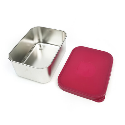 1000 ml Bpa tasuta koolilastele laste suupistete konteiner Bento roostevabast terasest silikoonist lõunakarp silikoonkaanega