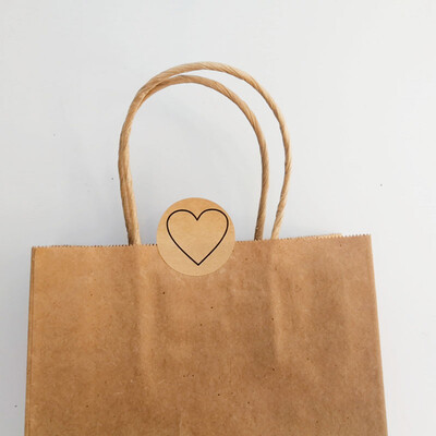 100 tk 35 mm käsitsi maalitud armastuspitsa kleebis DIY liim Pakkepaberkott kaunista kinkekarp läbipaistev valge lehmanahk