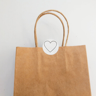 100 tk 35 mm käsitsi maalitud armastuspitsa kleebis DIY liim Pakkepaberkott kaunista kinkekarp läbipaistev valge lehmanahk