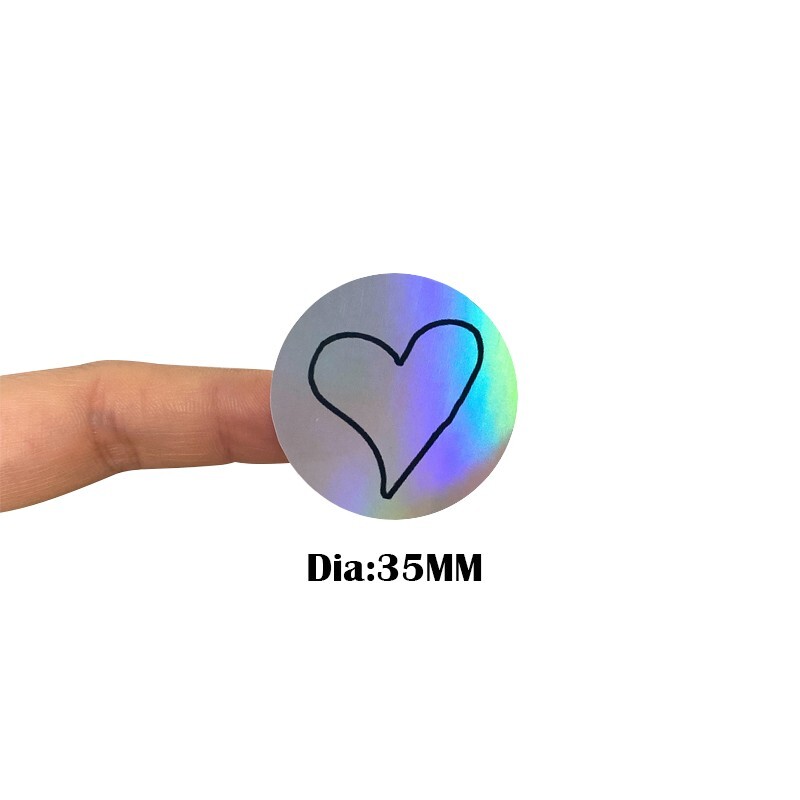 100 tk 35 mm käsitsi maalitud armastuspitsa kleebis DIY liim Pakkepaberkott kaunista kinkekarp läbipaistev valge lehmanahk