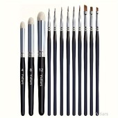 Pictură în miniatură cu pensulă uscată, set de pensule uscate, pensule miniaturale pentru 40K, model la scară și pictură artistică