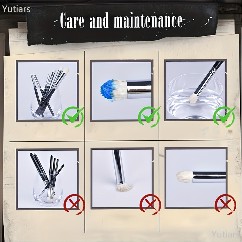 Pictură în miniatură cu pensulă uscată, set de pensule uscate, pensule miniaturale pentru 40K, model la scară și pictură artistică