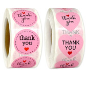 100-500 de bucăți autocolante cu inimă Autocolante mulțumiri pentru afaceri Merci autocolante pentru ambalaje Rolling Love pentru decorarea ambalajului
