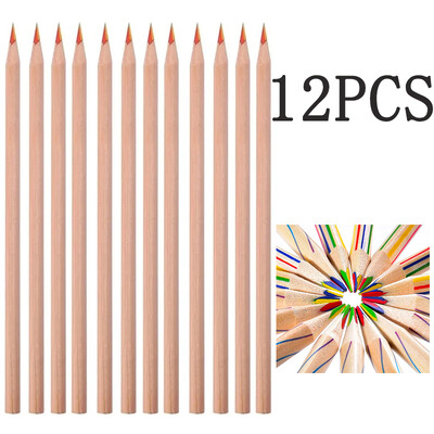 12 creioane pastel 7 culori gradient concentric curcubeu Creioane colorate pentru copii cadou Kawaii pictură artistică desen papetărie