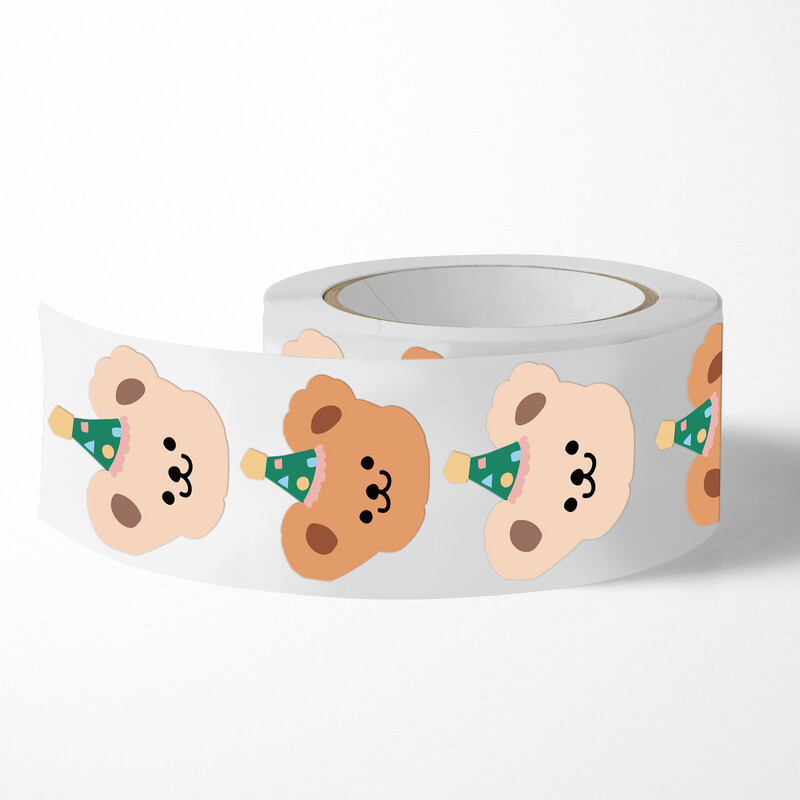 50-200 kom. Slatki mali medo naljepnice cijeli papir ljepljiva traka INS korejsko pojednostavljeno brtvljenje naljepnica pakiranje ukrasne naljepnice