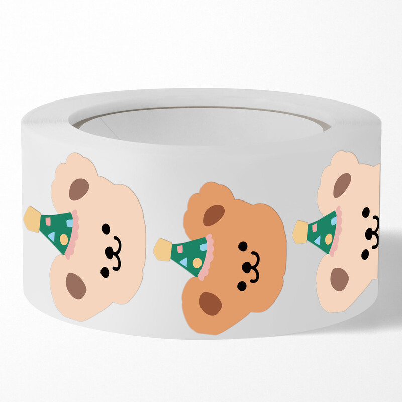 50-200 kom. Slatki mali medo naljepnice cijeli papir ljepljiva traka INS korejsko pojednostavljeno brtvljenje naljepnica pakiranje ukrasne naljepnice