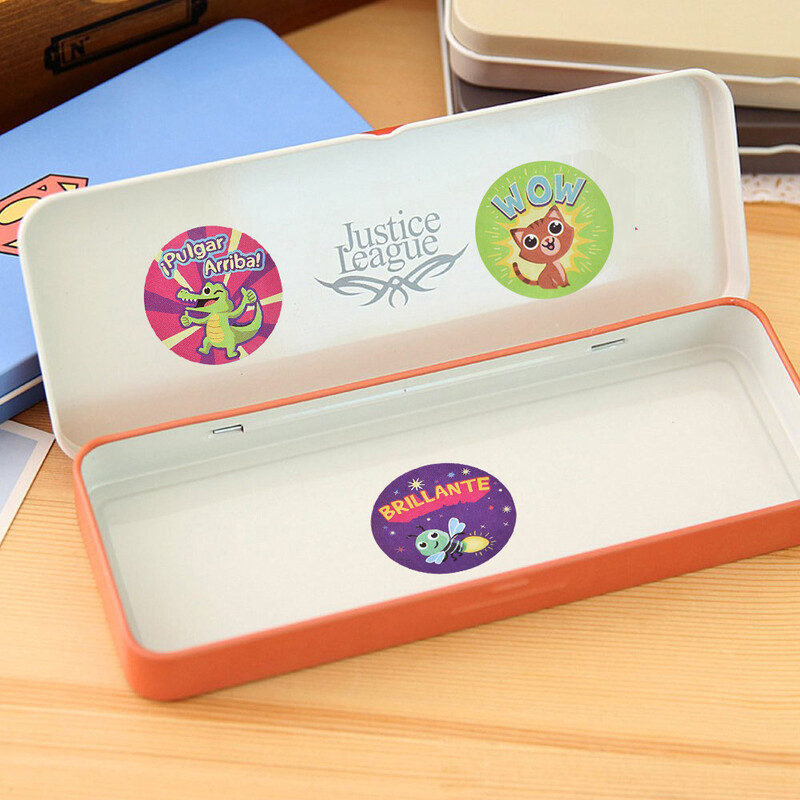 50-500 tk loomade multifilmi kleebised lastele kooliõpetajatele hispaania preemiakleebised klassikalised laste mänguasjad armsad kirjatarbed