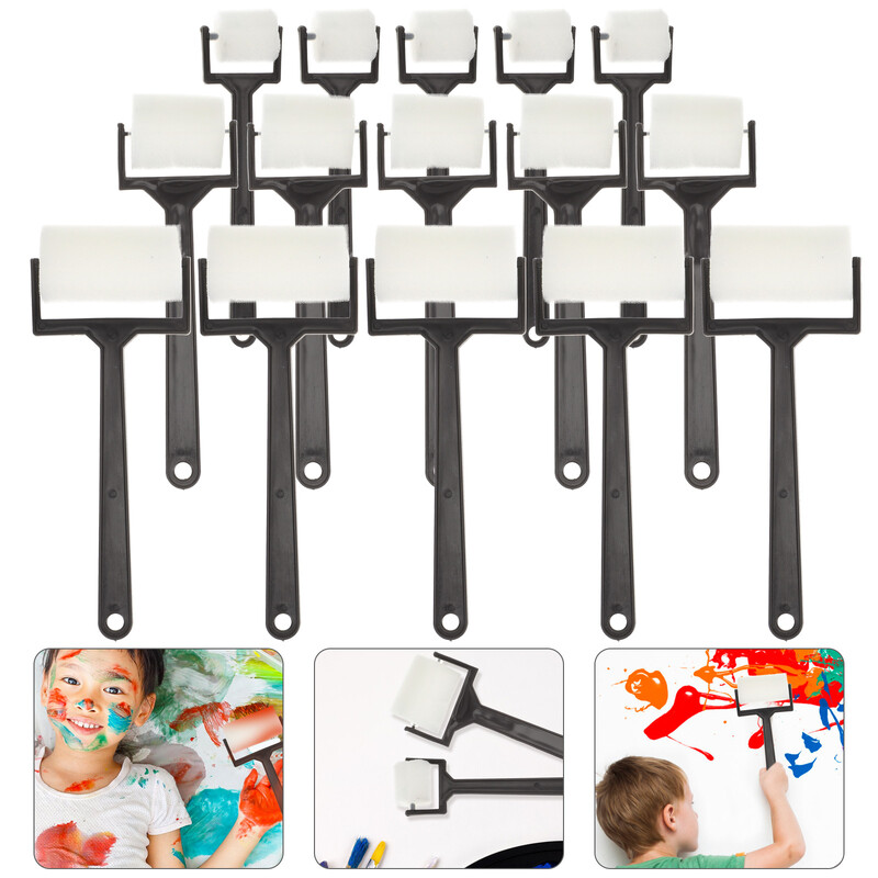 15 tk käsn šabloonharja rull ümmargune värv värvitud materjal plastikust laps