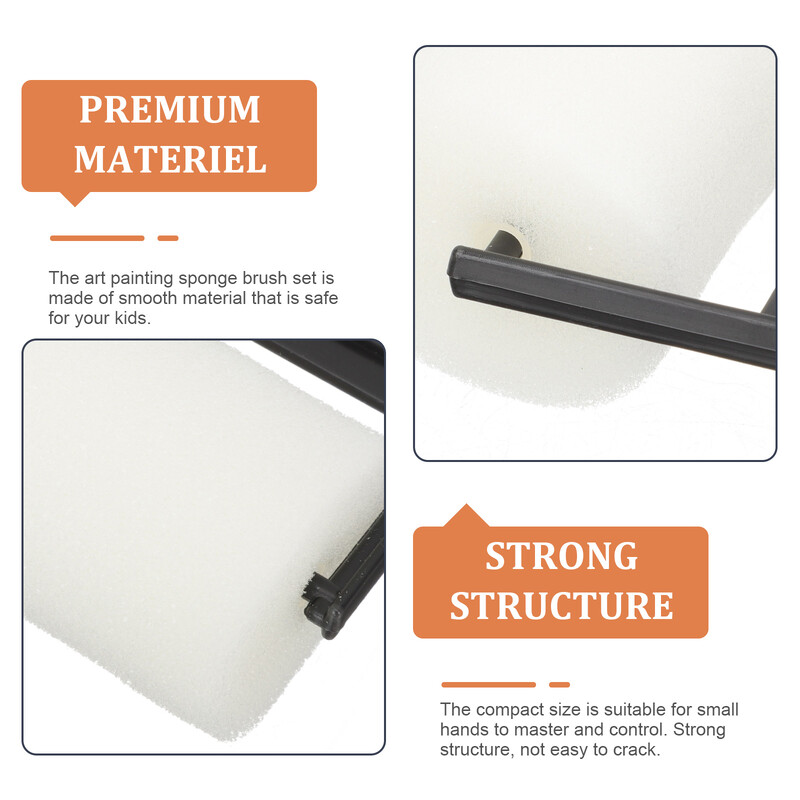 15 tk käsn šabloonharja rull ümmargune värv värvitud materjal plastikust laps