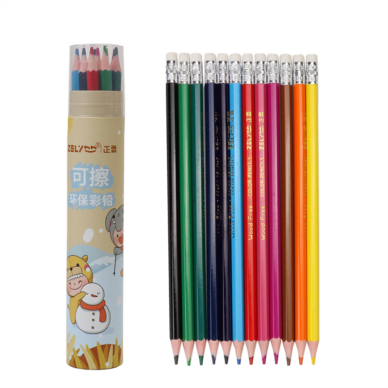 Creioane colorate ștergebile Pix cu gumă de șters Vopsea pentru copii Artă graffiti Suportul pentru stilou din lemn nu este ușor de spart