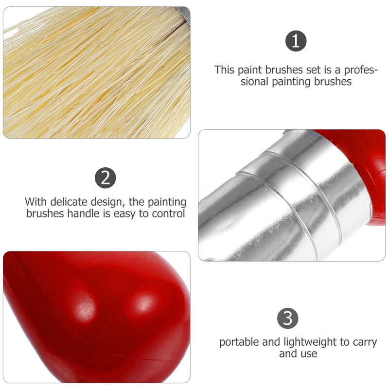 6 buc Pensule de vopsea pentru pictură portabilă reutilizabilă acuarelă acrilic 1000x260x260cm instrumente ergonomice profesionale copil