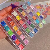 12 värvi pärlmutter akvarell tahke pigment kunstkaunistus metallikvärv joonistus kroom särapulber lilled kaunistus küünepigment