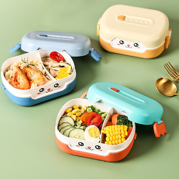 Ζεστό χαριτωμένο Bento Lunch Box Kawaii για Παιδιά Παιδιά Σχολείου Ιαπωνικού στυλ Φορητό κουτί φαγητού παιδικό σάντουιτς νηπιαγωγείου