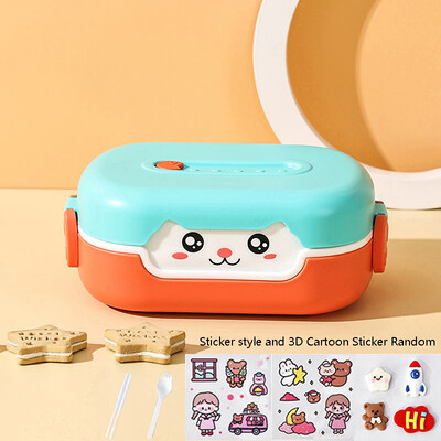 Cutie de prânz Bento, drăguță, Kawaii, pentru copii, școlari, copii, în stil japonez, grădiniță, pentru copii, pâine, sandviș, cutie portabilă pentru mâncare