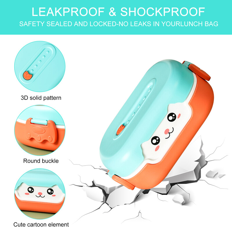 Cutie de prânz Bento, drăguță, Kawaii, pentru copii, școlari, copii, în stil japonez, grădiniță, pentru copii, pâine, sandviș, cutie portabilă pentru mâncare