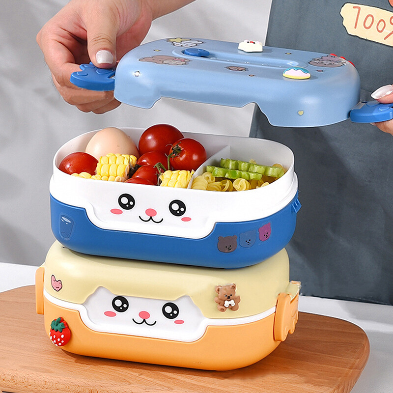 Cutie de prânz Bento, drăguță, Kawaii, pentru copii, școlari, copii, în stil japonez, grădiniță, pentru copii, pâine, sandviș, cutie portabilă pentru mâncare