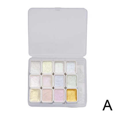 12/20/24/56 Boje sedefaste jednobojne vodene boje Mineral Pearl Pigment Set Art Glitter School Printers Nail Dec