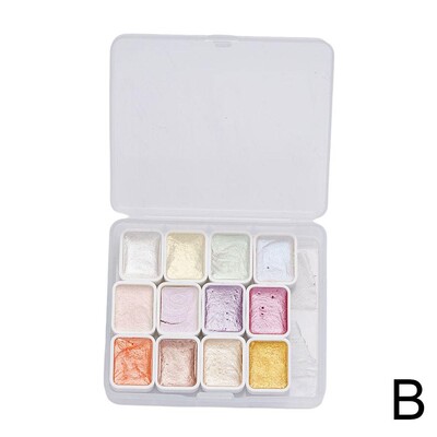 12/20/24/56 Boje sedefaste jednobojne vodene boje Mineral Pearl Pigment Set Art Glitter School Printers Nail Dec
