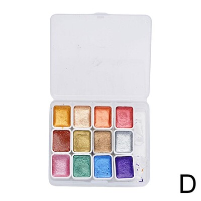 12/20/24/56 Boje sedefaste jednobojne vodene boje Mineral Pearl Pigment Set Art Glitter School Printers Nail Dec