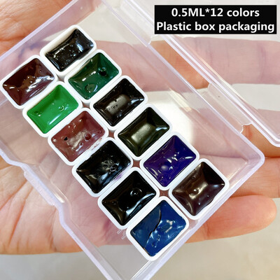 MAIRTINI slojevita precipitacijska boja akvarel boja Artist Acuarela Nail Art Painted Aquarelle 12 boja 1ML/2ML Likovni pribor