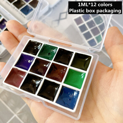 MAIRTINI slojevita precipitacijska boja akvarel boja Artist Acuarela Nail Art Painted Aquarelle 12 boja 1ML/2ML Likovni pribor