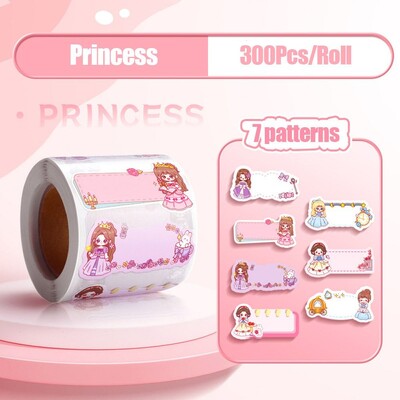 300 бр./ролка Самозалепващ се стикер с карикатурно име Ръкописен персонализиран персонализиран преносим издръжлив стикер за училищен етикет Ученически канцеларски материали