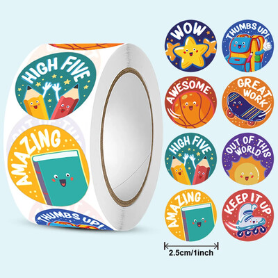 500 tk. Armsate auhinnakleebiste rull ja motiveerivad kleebised kooliõpetajatele lastele õpilaste kirjatarvete kleebised laste mänguasjad