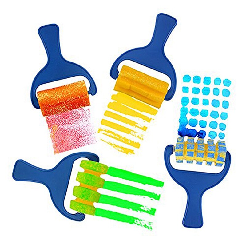 8 tk käsnvärvi rullpintslite komplekt. DIY laste maalipintslid Kid Art käsitöö maalimise tööriist