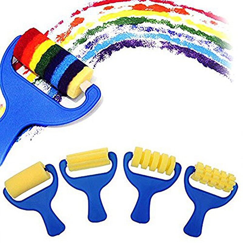 8 tk käsnvärvi rullpintslite komplekt. DIY laste maalipintslid Kid Art käsitöö maalimise tööriist