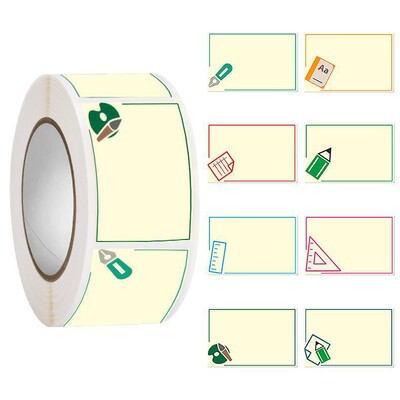 2,5 * 6,5 cm 350 tk Multifilmi nimesiltide sildid Kinnitatavad etiketid Kleebised Nõudepesumasinas Ohutu silt Koolisildid lastele Kooli nimeraamatud